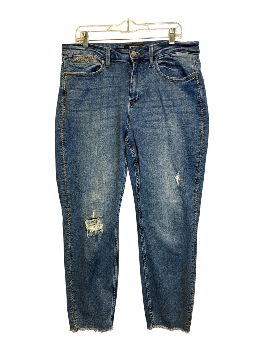 Judy Blue - Boyfriend Cropped ankle Jeans. Size 16W. Denim Blie